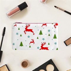 Christmas Texture, Pattern, Red, Craciun, Christmas, Snowflake, Cosmetic Bag (Small) from ArtsNow.com Front