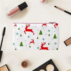 Christmas Texture, Pattern, Red, Craciun, Christmas, Snowflake, Cosmetic Bag (Small) from ArtsNow.com Back