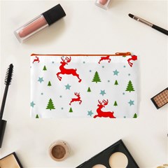 Christmas Texture, Pattern, Red, Craciun, Christmas, Snowflake, Cosmetic Bag (Small) from ArtsNow.com Back