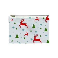 Christmas Texture, Pattern, Red, Craciun, Christmas, Snowflake, Cosmetic Bag (Medium) from ArtsNow.com Front