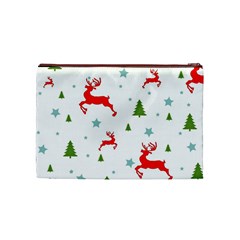 Christmas Texture, Pattern, Red, Craciun, Christmas, Snowflake, Cosmetic Bag (Medium) from ArtsNow.com Back