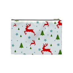 Christmas Texture, Pattern, Red, Craciun, Christmas, Snowflake, Cosmetic Bag (Medium) from ArtsNow.com Back