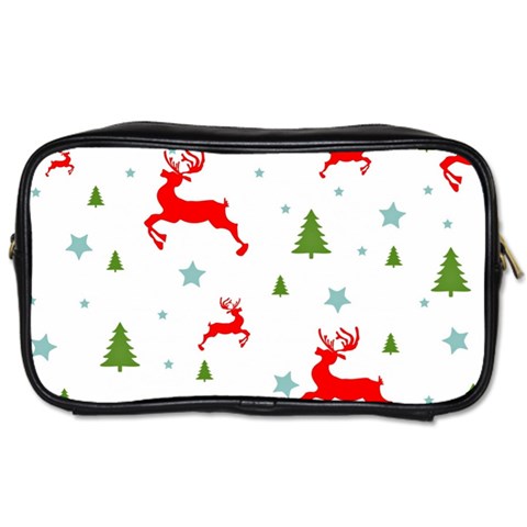 Christmas Texture, Pattern, Red, Craciun, Christmas, Snowflake, Toiletries Bag (One Side) from ArtsNow.com Front