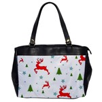 Christmas Texture, Pattern, Red, Craciun, Christmas, Snowflake, Oversize Office Handbag