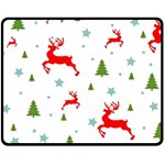 Christmas Texture, Pattern, Red, Craciun, Christmas, Snowflake, Fleece Blanket (Medium)