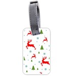 Christmas Texture, Pattern, Red, Craciun, Christmas, Snowflake, Luggage Tag (one side)