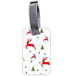 Christmas Texture, Pattern, Red, Craciun, Christmas, Snowflake, Luggage Tag (two sides)