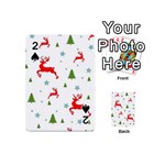 Christmas Texture, Pattern, Red, Craciun, Christmas, Snowflake, Playing Cards 54 Designs (Mini)