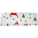 Christmas Texture, Pattern, Red, Craciun, Christmas, Snowflake, 17 x47  Body Pillow Case Dakimakura (Two Sides)