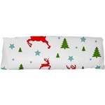 Christmas Texture, Pattern, Red, Craciun, Christmas, Snowflake, 21 x63  Body Pillow Case Dakimakura (Two Sides)