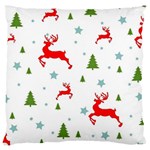 Christmas Texture, Pattern, Red, Craciun, Christmas, Snowflake, Large Cushion Case (One Side)