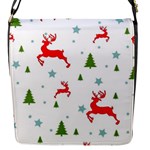 Christmas Texture, Pattern, Red, Craciun, Christmas, Snowflake, Flap Closure Messenger Bag (S)