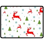 Christmas Texture, Pattern, Red, Craciun, Christmas, Snowflake, Two Sides Fleece Blanket (Large)