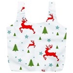 Christmas Texture, Pattern, Red, Craciun, Christmas, Snowflake, Full Print Recycle Bag (XL)