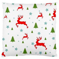 Christmas Texture, Pattern, Red, Craciun, Christmas, Snowflake, Large Premium Plush Fleece Cushion Case (Two Sides) from ArtsNow.com Front