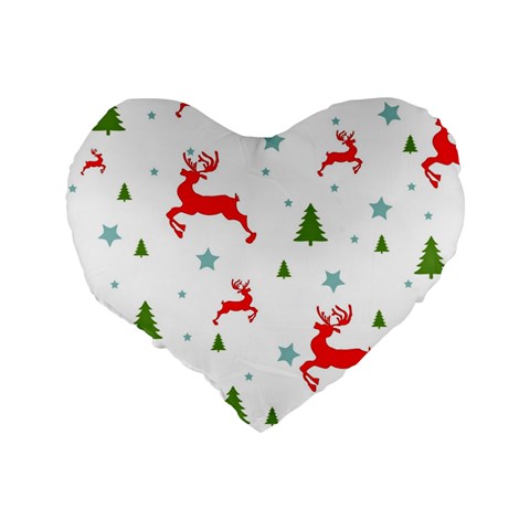 Christmas Texture, Pattern, Red, Craciun, Christmas, Snowflake, Standard 16  Premium Flano Heart Shape Cushions from ArtsNow.com Back