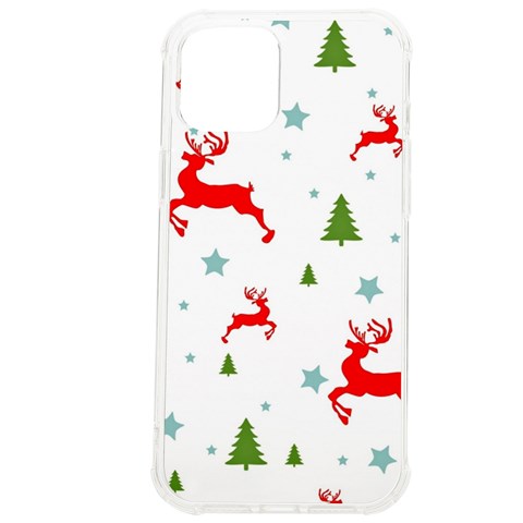 Christmas Texture, Pattern, Red, Craciun, Christmas, Snowflake, iPhone 12 Pro max TPU UV Print Case from ArtsNow.com Front