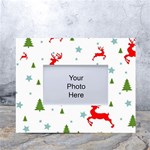 Christmas Texture, Pattern, Red, Craciun, Christmas, Snowflake, White Tabletop Photo Frame 4 x6 