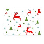 Christmas Texture, Pattern, Red, Craciun, Christmas, Snowflake, Crystal Sticker (A4)