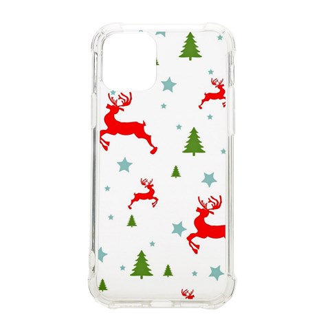 Christmas Texture, Pattern, Red, Craciun, Christmas, Snowflake, iPhone 11 Pro 5.8 Inch TPU UV Print Case from ArtsNow.com Front