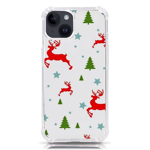 Christmas Texture, Pattern, Red, Craciun, Christmas, Snowflake, iPhone 14 TPU UV Print Case from ArtsNow.com Front