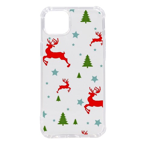 Christmas Texture, Pattern, Red, Craciun, Christmas, Snowflake, iPhone 14 Plus TPU UV Print Case from ArtsNow.com Front