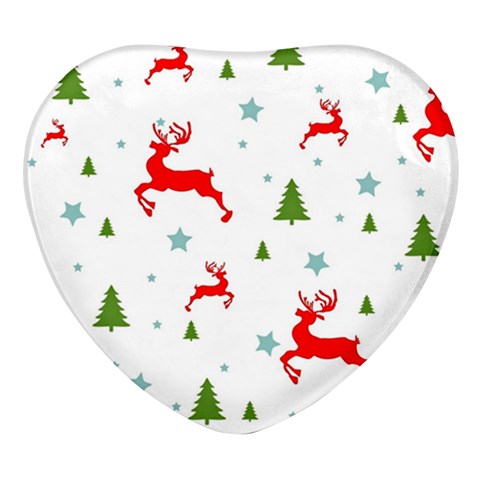 Christmas Texture, Pattern, Red, Craciun, Christmas, Snowflake, Heart Glass Fridge Magnet (4 pack) from ArtsNow.com Front