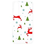 Christmas Texture, Pattern, Red, Craciun, Christmas, Snowflake, Samsung Galaxy S24 6.2 Inch TPU UV Case