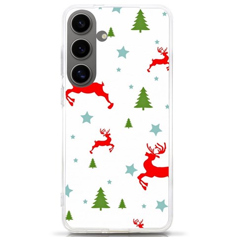 Christmas Texture, Pattern, Red, Craciun, Christmas, Snowflake, Samsung Galaxy S24 Ultra 6.9 Inch TPU UV Case from ArtsNow.com Front