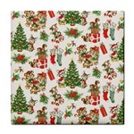 Christmas Texture, Pattern, Red, Tree, Craciun, Green, Christmas Tile Coaster