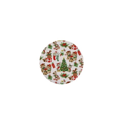 Christmas Texture, Pattern, Red, Tree, Craciun, Green, Christmas 1  Mini Buttons from ArtsNow.com Front