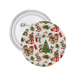 Christmas Texture, Pattern, Red, Tree, Craciun, Green, Christmas 2.25  Buttons