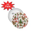 Christmas Texture, Pattern, Red, Tree, Craciun, Green, Christmas 1.75  Buttons (10 pack)