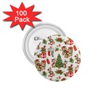 Christmas Texture, Pattern, Red, Tree, Craciun, Green, Christmas 1.75  Buttons (100 pack) 