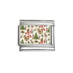 Christmas Texture, Pattern, Red, Tree, Craciun, Green, Christmas Italian Charm (9mm)