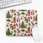 Christmas Texture, Pattern, Red, Tree, Craciun, Green, Christmas Large Mousepad