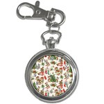 Christmas Texture, Pattern, Red, Tree, Craciun, Green, Christmas Key Chain Watches