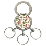 Christmas Texture, Pattern, Red, Tree, Craciun, Green, Christmas 3-Ring Key Chain