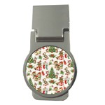 Christmas Texture, Pattern, Red, Tree, Craciun, Green, Christmas Money Clips (Round) 