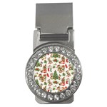 Christmas Texture, Pattern, Red, Tree, Craciun, Green, Christmas Money Clips (CZ) 