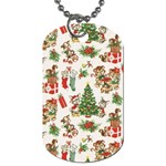 Christmas Texture, Pattern, Red, Tree, Craciun, Green, Christmas Dog Tag (One Side)