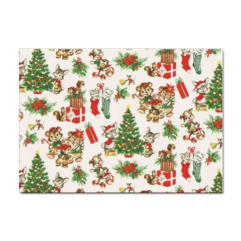 Christmas Texture, Pattern, Red, Tree, Craciun, Green, Christmas Sticker A4 (10 pack) from ArtsNow.com Front