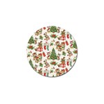 Christmas Texture, Pattern, Red, Tree, Craciun, Green, Christmas Golf Ball Marker