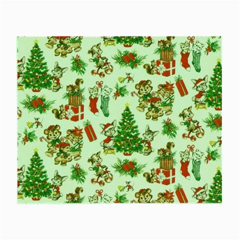 Christmas Texture, Pattern, Red, Tree, Craciun, Green, Christmas Small Glasses Cloth from ArtsNow.com Front