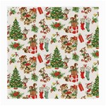 Christmas Texture, Pattern, Red, Tree, Craciun, Green, Christmas Medium Glasses Cloth