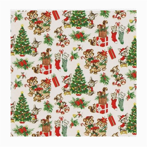 Christmas Texture, Pattern, Red, Tree, Craciun, Green, Christmas Medium Glasses Cloth (2 Sides) from ArtsNow.com Front