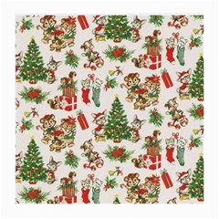 Christmas Texture, Pattern, Red, Tree, Craciun, Green, Christmas Medium Glasses Cloth (2 Sides) from ArtsNow.com Front