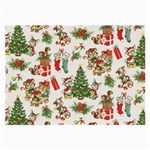 Christmas Texture, Pattern, Red, Tree, Craciun, Green, Christmas Large Glasses Cloth