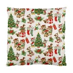 Christmas Texture, Pattern, Red, Tree, Craciun, Green, Christmas Standard Cushion Case (Two Sides)