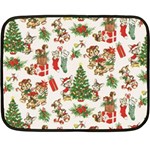 Christmas Texture, Pattern, Red, Tree, Craciun, Green, Christmas Fleece Blanket (Mini)